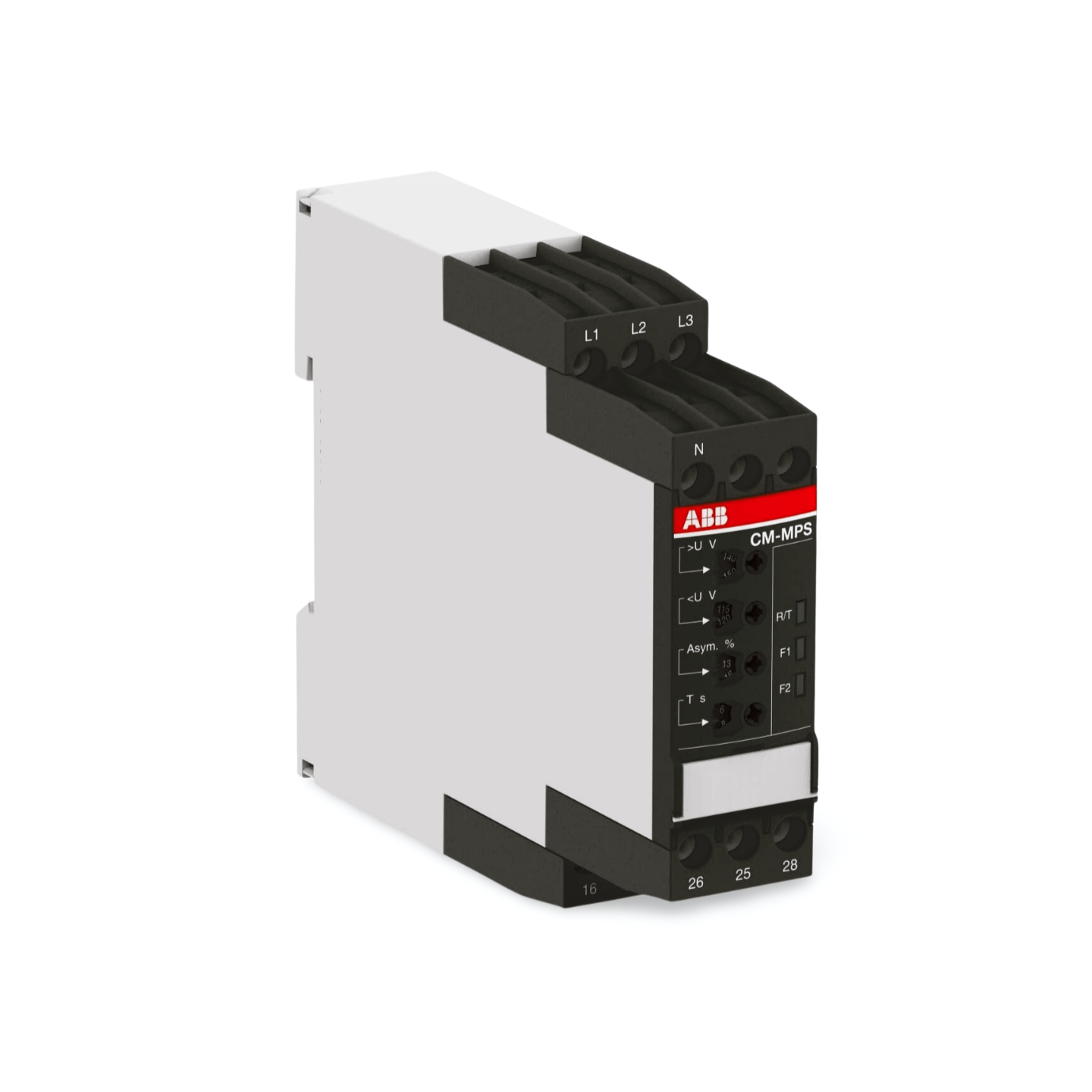Relé Trifásico ABB CM-MPS.31P | 160–300 VAC, 2 CO, Retardo 30 s
