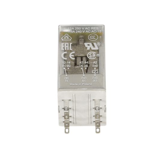Relé ABB CR-M024DC2L 24 VDC 8 Pines DPDT | LED, botón de prueba