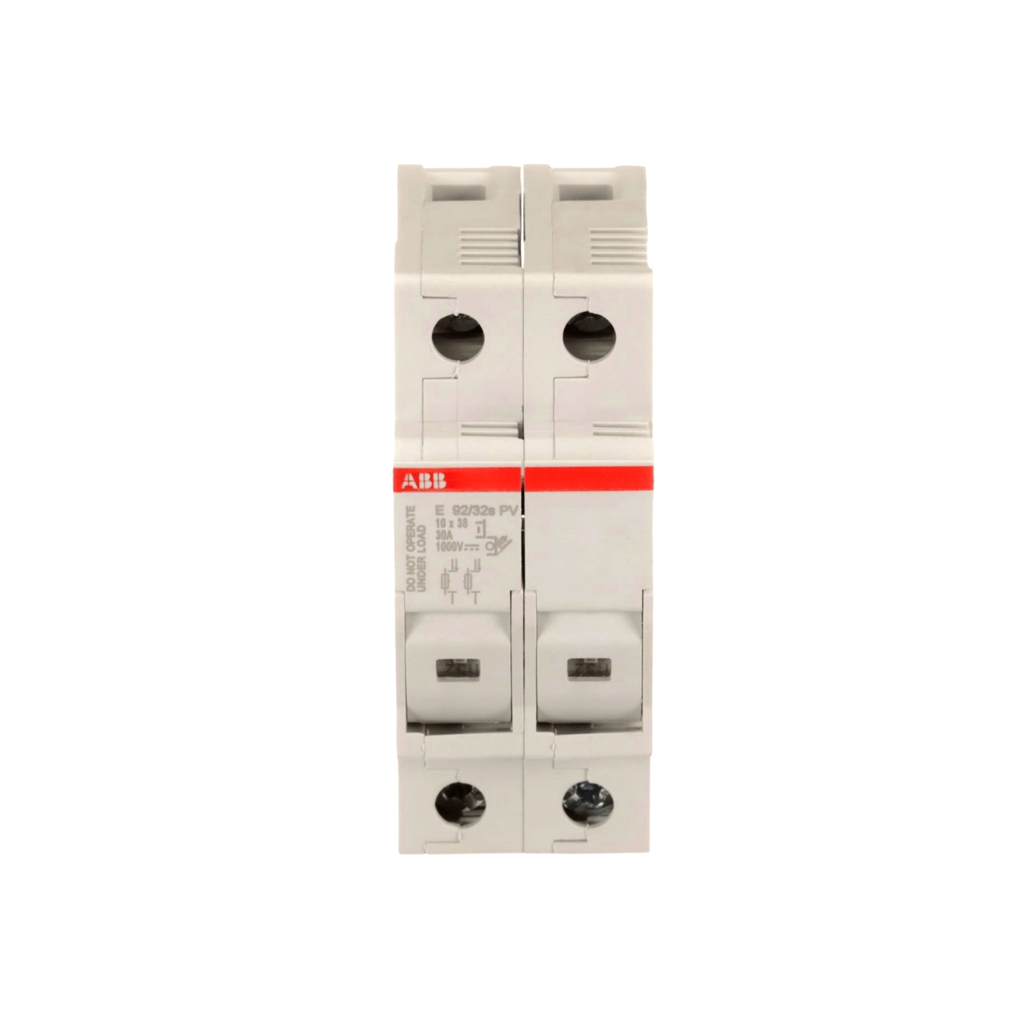 Portafusible ABB E 92/32 PV 2 Polos 10x38mm | 1000V para Carril DIN - LHGREEN