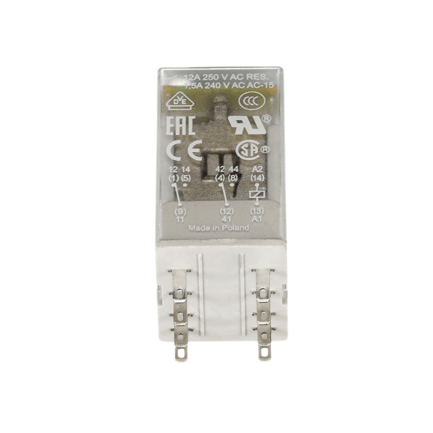 Relé ABB CR-M024DC2L 24 VDC 8 Pines DPDT | LED, botón de prueba